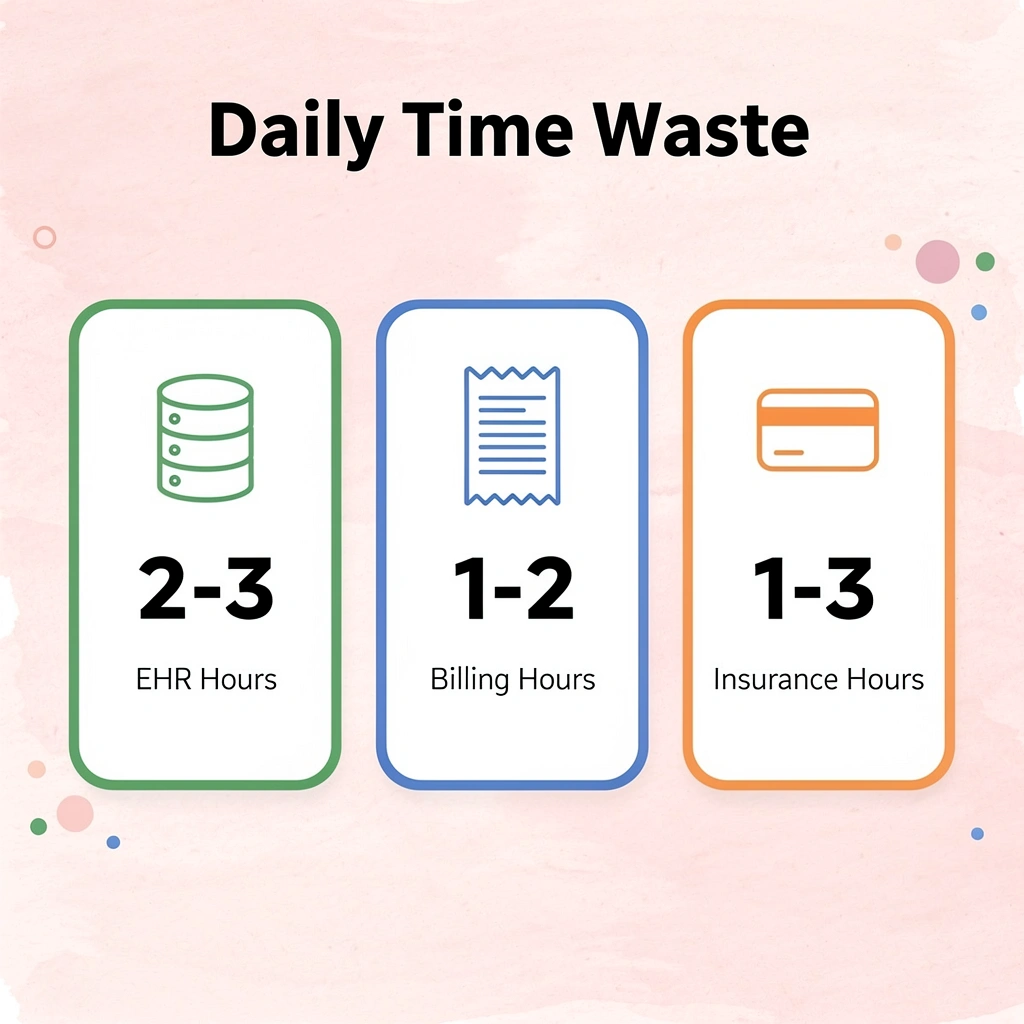 Statistics showing daily time waste in healthcare operations