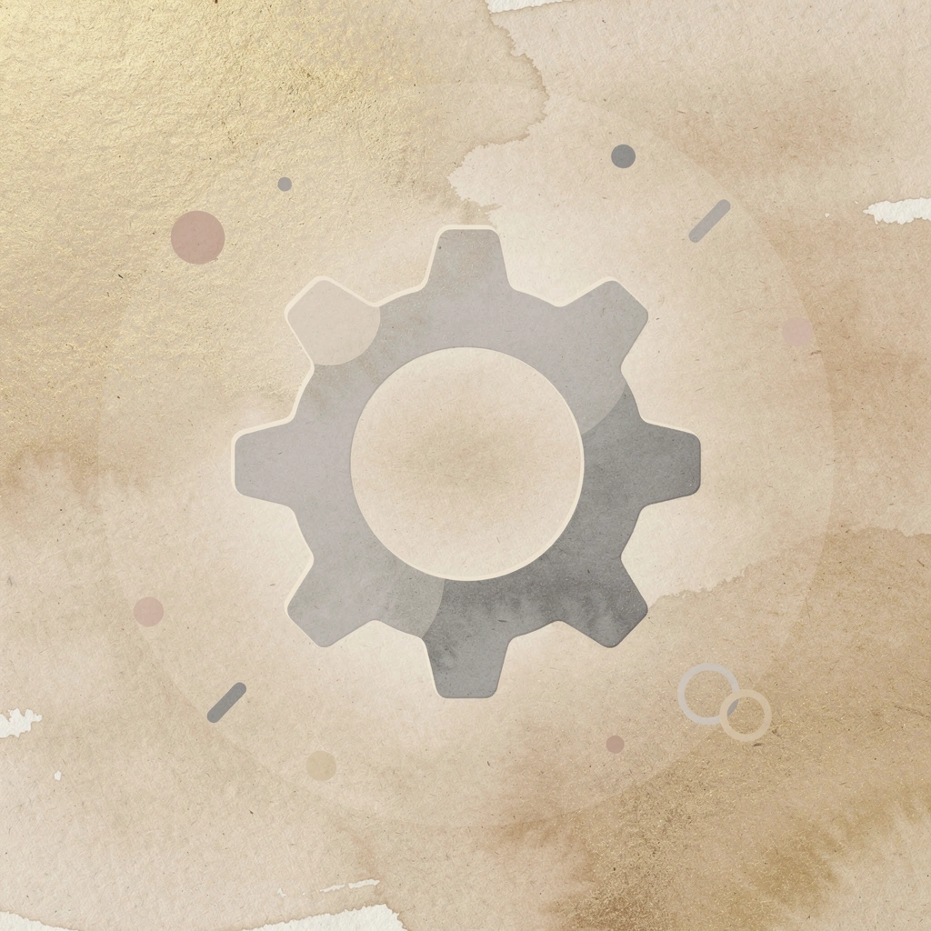 Gear icon representing tax workflow automation system