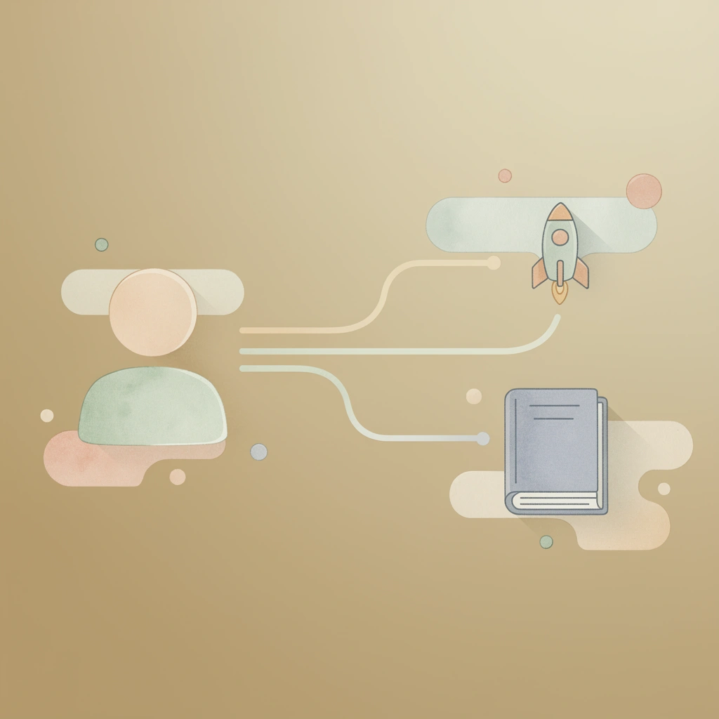 Robot icon splitting into two paths representing automation limits