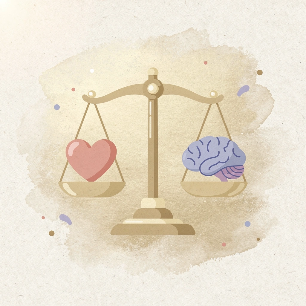 Balance scale comparing feature lists with workflow alignment