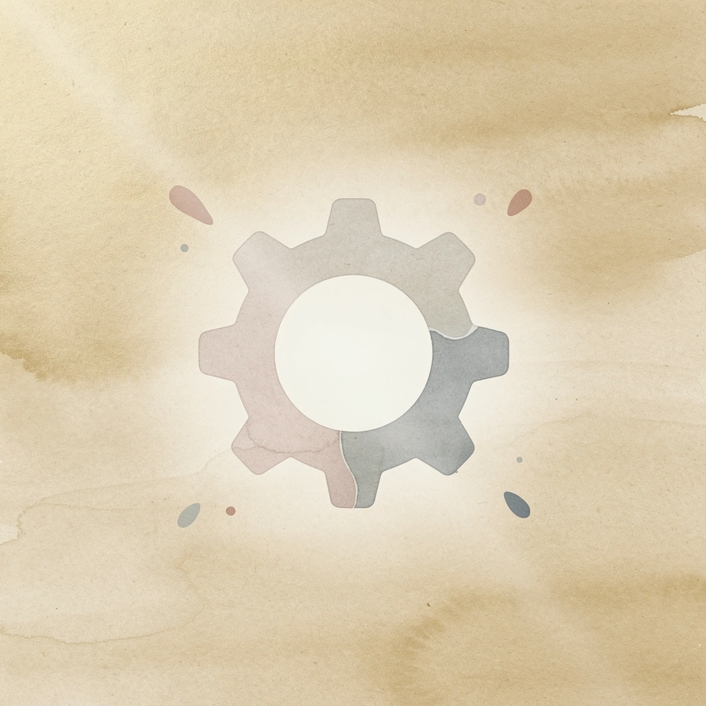 Gear icon representing operational friction in workflows