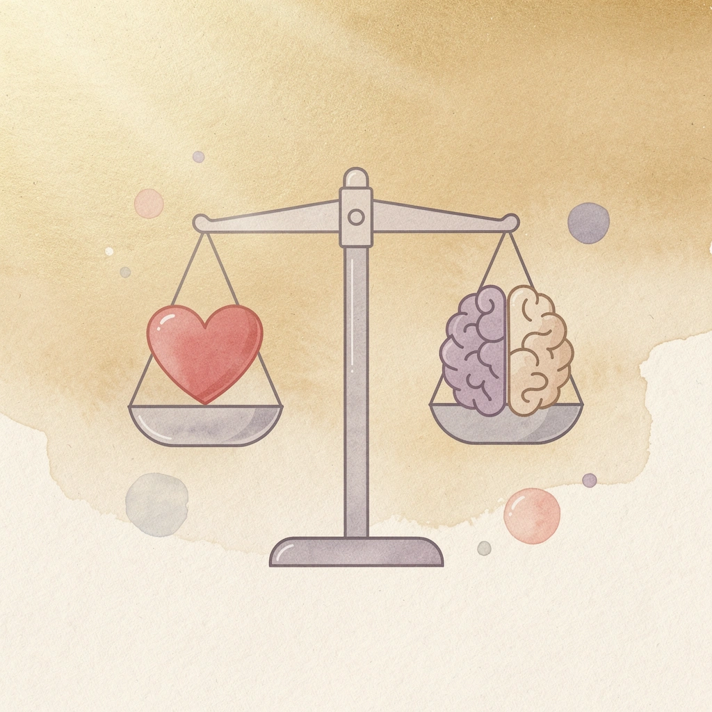 Balance scale comparing features versus workflow efficiency